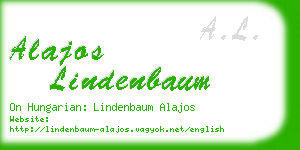 alajos lindenbaum business card